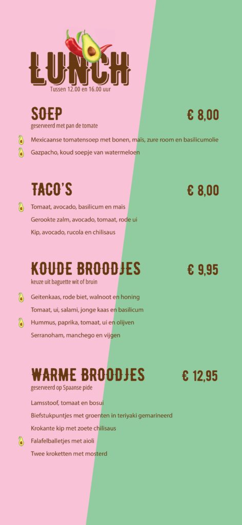 Lunchkaart voorkant